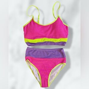 New Women’s Colorful 2 Piece High Waist bikini Swimsuit / small